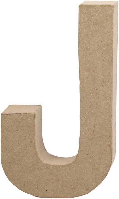 Lettre, grande, J, H: 20,5 cm, l: 11,5 cm, 1 pièce, épaisseur 2,5 cm