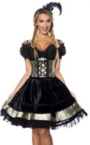 Dirndline Kostuum jurk -XS- Dirndl Oktoberfest Groen/Zwart