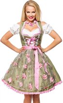 Dirndline Kostuum jurk -XL- Dirndl Oktoberfest Groen/Roze