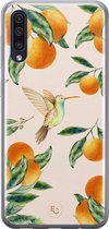 Hoesje geschikt voor Samsung Galaxy A50 - Tropical fruit - Soft Case - TPU - Natuur - Oranje - ELLECHIQ