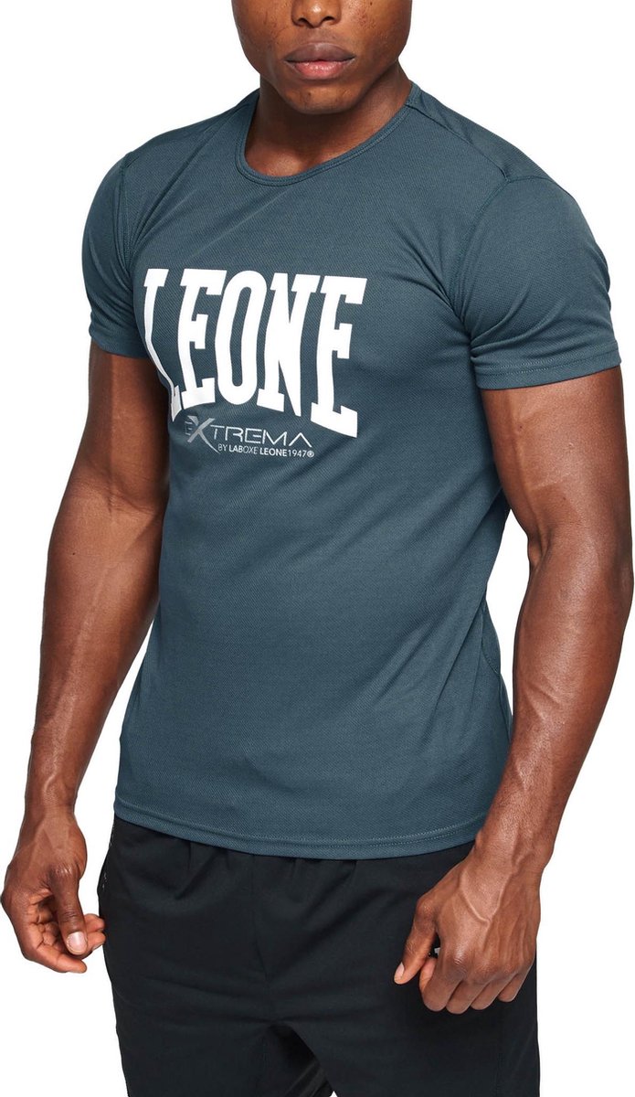 Leone T-Shirt Logo Grijs Medium