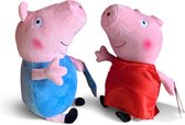 Set van twee pluche poppen Peppa Big - 31 cm