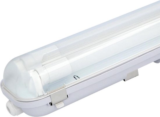 HOFTRONIC - LED TL armatuur met lamp - 120cm - 36 Watt 3960 Lumen (110lm/W) - 3000K IP65 Waterdicht voor binnen en buiten - T8 G13 fitting - Flikkervrij - Koppelbaar