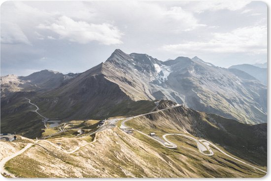 Foto: Muismat gro glockner wolkenlucht boven een berglandschap muismat rubber 60x40 cm muismat met foto