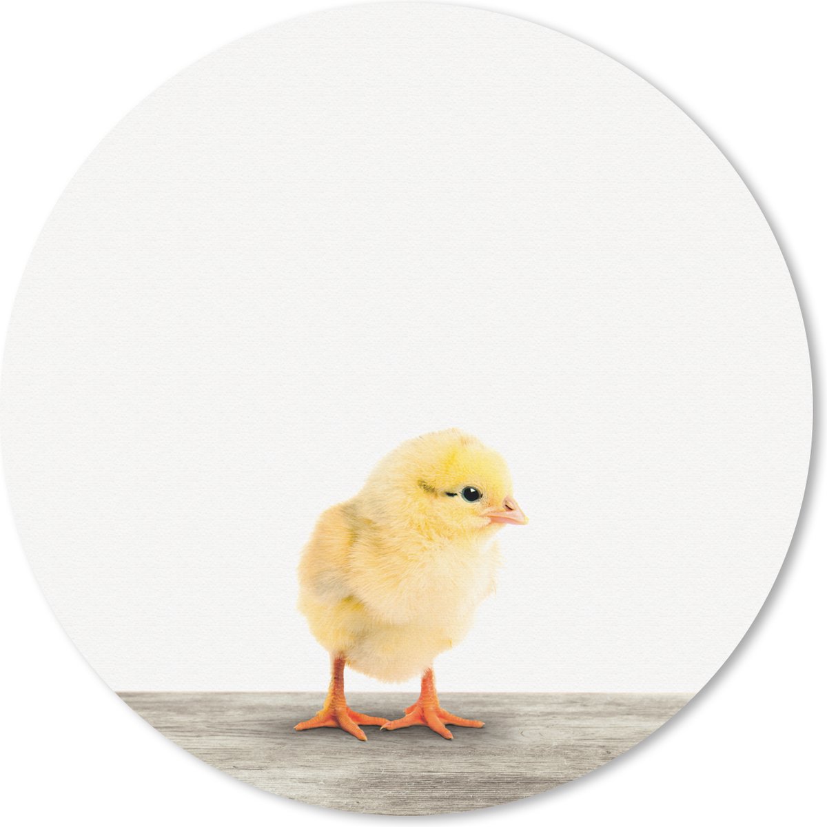 Muismat Animalprintshop - Kuiken dierenprint Muismat rond - 30x30 cm - Muismat met foto