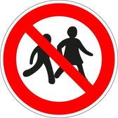 Verboden voor kinderen sticker - ISO 7010 - P036 150 mm