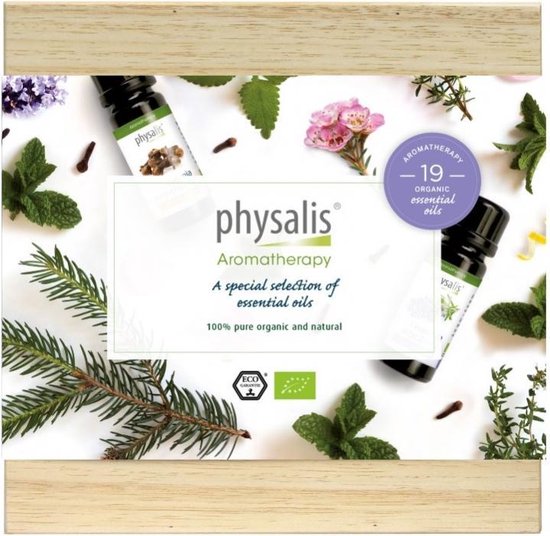 Physalis® Essentiële Olie Giftbox Hout 1 Combinatieverpakking
