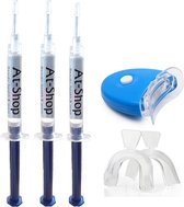 Tanden Bleken - Tandbleek Set - Tandenbleekset - Tandbleekset Premium - Tanden Bleekset - Tandbleekset Premium - 3D LED - Zonder Peroxide - 3 Gelspuiten - Veilig - Thuis bleken - W