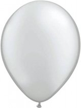 100 st Grote zilveren metallic ballonnen online kopen.