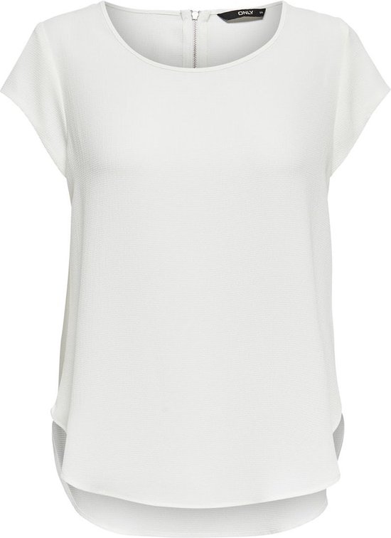 ONLY ONLVIC S/S SOLID TOP  WVN Dames T-Shirt - Maat 42