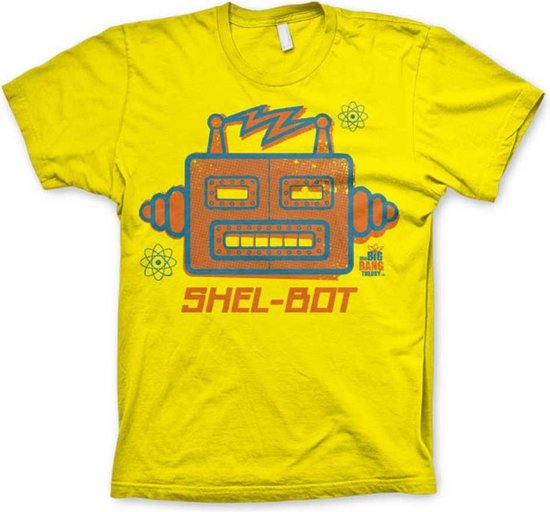 The Big Bang Theory Heren Tshirt -M- Shel-Bot Geel