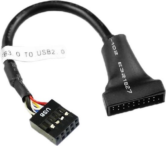 USB 2.0 9 broches carte mère femelle vers USB 3.0 boîtier 19 broches câble  adaptateur... | bol.com