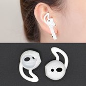 Draadloze bluetooth oortelefoon siliconen oorkappen oorkussens voor Apple AirPods (wit)