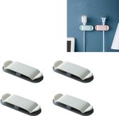 10 set multifunctionele thuis creatieve gratis ponsen plug houder draad opslag artefact (grijs)