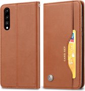 Kneed Huidtextuur Horizontaal Flip Leren Case voor Xiaomi CC9e / A3, met Fotolijst & Houder & Kaartsleuven & Portemonnee (Bruin)