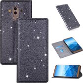 Voor Huawei Mate 10 Pro Ultradunne Glitter Magnetische Horizontale Flip Leren Case met Houder & Kaartsleuven (Grijs)