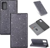 Voor Samsung Galaxy S20 ultradunne glitter magnetische horizontale flip lederen tas met houder en kaartsleuven (grijs)