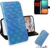 Voor Galaxy A71 Effen Hyun Color Magnetic Attraction Horizontaal Flip Leather Case met Lanyard, Support Holder & Card Slot & Wallet (Sky Blue)