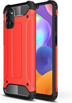 Voor Galaxy A31 Magic Armor TPU + PC-combinatiebehuizing (rood)