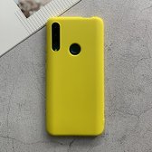 Voor Huawei Enjoy 10 Plus Shockproof Frosted TPU beschermhoes (geel)