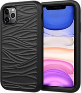 Voor iPhone 11 Pro Wave Pattern 3 in 1 siliconen + pc schokbestendige beschermhoes (zwart)