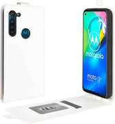 Voor Motorola Moto G8 Power R64 Textuur Enkele Verticale Flip Lederen Beschermhoes met Kaartsleuven & Fotolijst (Wit)