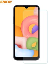 Voor Samsung Galaxy A01 ENKAY Hat-Prince 0.26mm 9H 2.5D Curved Edge Tempered Glass Film