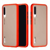 Voor Xiaomi Mi CC9e / A3 Skin Hand Feeling Series Schokbestendig Frosted PC + TPU beschermhoes (rood)