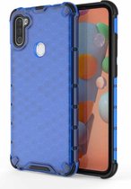 Voor Samsung Galaxy A11 (Amerikaanse versie) Schokbestendige honingraat PC + TPU beschermhoes (blauw)