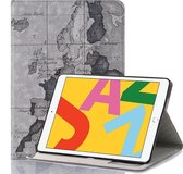 Voor iPad 10.2 / 10.5 Kaarttextuur Horizontaal Flip Leren Hoesje met Houder & Kaartsleuven & Portemonnee, Willekeurige Textuur Levering (Grijs)