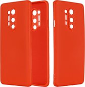 Voor OnePlus 8 Pro Pure Color Liquid Silicone Shockproof Full Coverage Case (Rood)