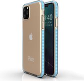 Voor iPhone 11 Pro TPU tweekleurige valbestendige beschermhoes (hemelsblauw)