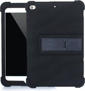 Voor iPad mini 5/4 Tablet PC siliconen beschermhoes met onzichtbare beugel (zwart)