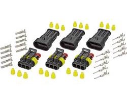 TE Connectivity 30S004 Superseal set AMP-Superseal 1.5mm Series Totaal aantal polen: 3 Rastermaat: 6 mm Inhoud: 1 set(s