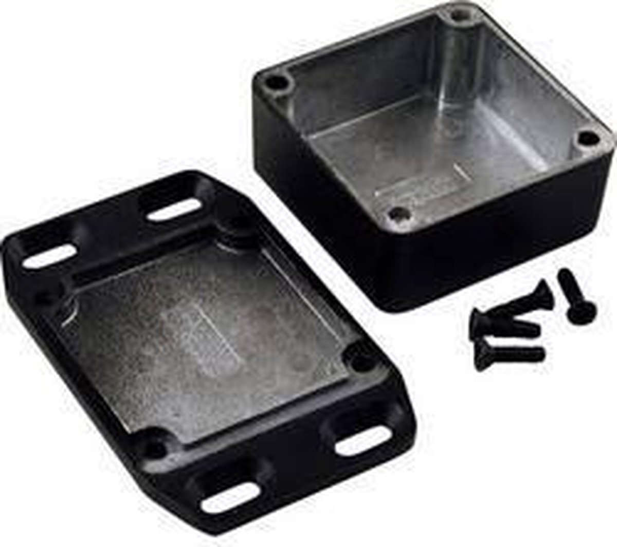 Hammond Electronics 1590LLBFLBK – Universele behuizing – 50 x 50 x 25 mm – Aluminium – Zwart