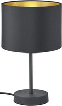 LED Tafellamp - Tafelverlichting - Iona Hostons - E27 Fitting - Rond - Mat Zwart - Aluminium