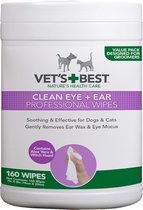 Vets best clean ear / eye wipes hond - 160 st - 1 stuks