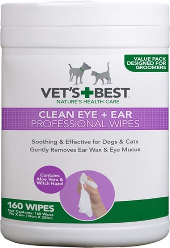 Vets best clean ear / eye wipes hond 160 st 1 stuks bol