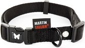 Martin sellier halsband nylon zwart verstelbaar - 10 mmx20-30 cm - 1 stuks