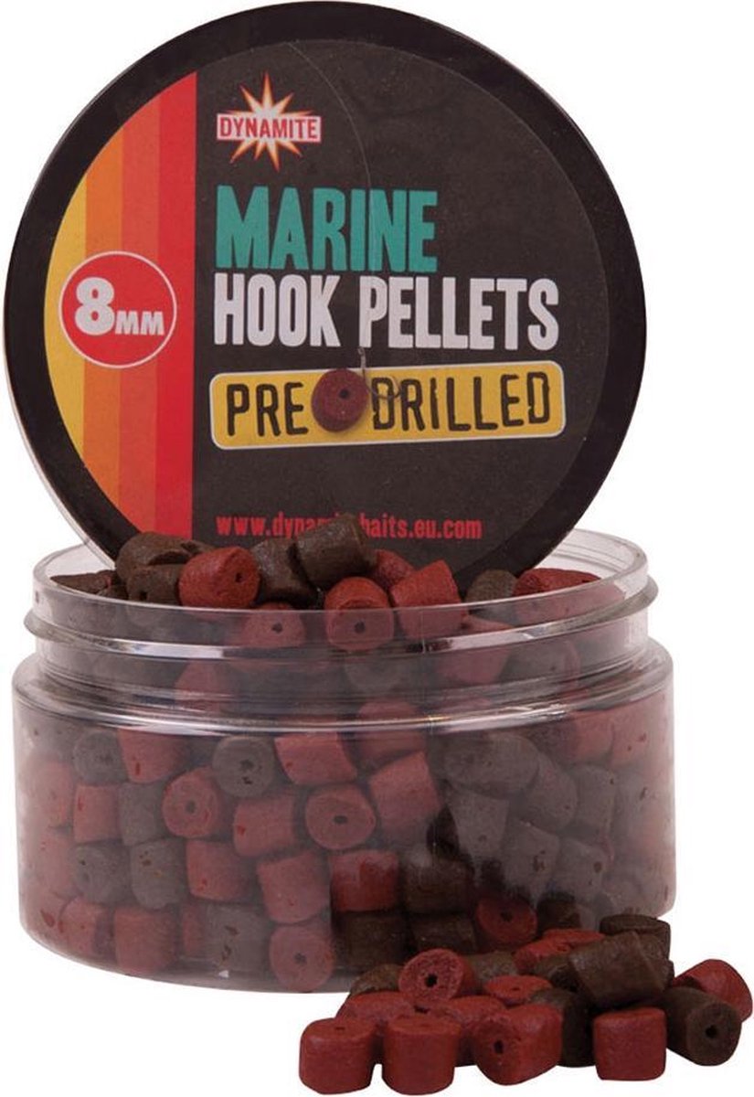 Dynamite Baits Pre-Drilled - Hook Pellet - Marine Halibut - 8mm - Assorti