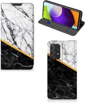 GSM Hoesje Geschikt voor Samsung Galaxy A52/A52s 5G Mobiel Case Marble White Black