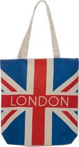 Katoenen tas met rits en voering - London