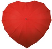 Impliva - Hartvormige Paraplu - UV-Bescherming - Ø 84 cm - Rood