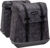 fietstas dubbel Alba 34 liter polyester zwart/grijs
