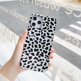 Voor iPhone 12 Leopard-patroon niet-volledige dekking TPU-beschermhoes (wit)