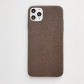 Voor iPhone 11 Pro Fabric Style TPU Protective Shell (bruin)