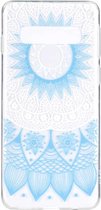 Stijlvol en mooi patroon TPU-valbeschermingshoes voor Galaxy S10 5G (blauw patroon)