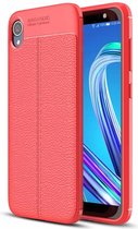 Litchi Texture TPU schokbestendig hoesje voor ASUS ZenFone Live (L1) ZA550KL (rood)