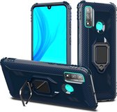 Huawei P Smart (2020) Hoesje - Mobigear - Armor Ring Serie - Hard Kunststof Backcover - Blauw - Hoesje Geschikt Voor Huawei P Smart (2020)