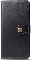 Xiaomi Redmi 9 Hoesje - Mobigear - Snap Button Serie - Kunstlederen Bookcase - Zwart - Hoesje Geschikt Voor Xiaomi Redmi 9